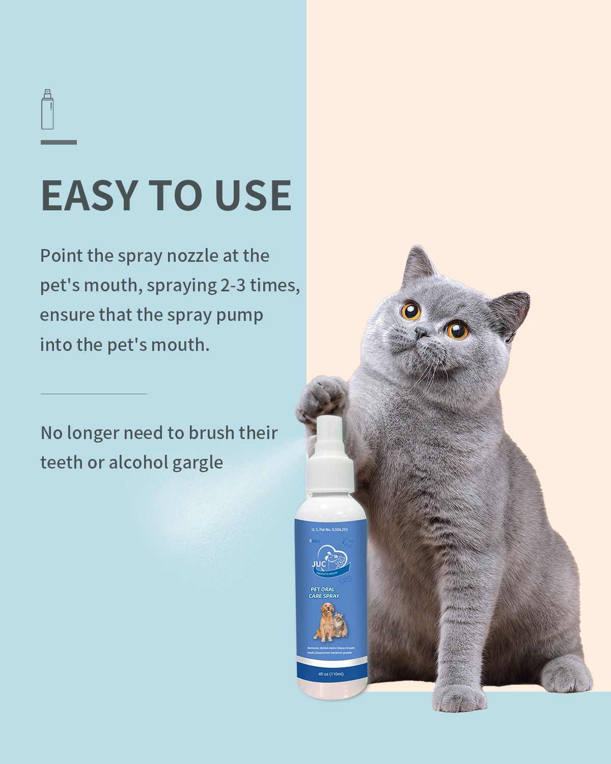 Dog Breath Freshener for Dogs & Cats Teeth Cleaning Spray