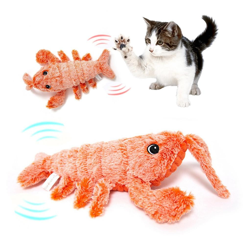 Pet Toys Electric Jumping Shrimp USB Charging Simulation Lobster Funny