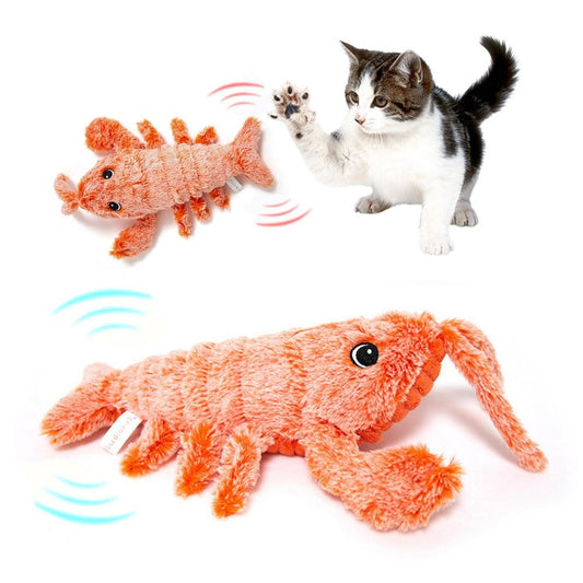 Pet Toys Electric Jumping Shrimp USB Charging Simulation Lobster Funny