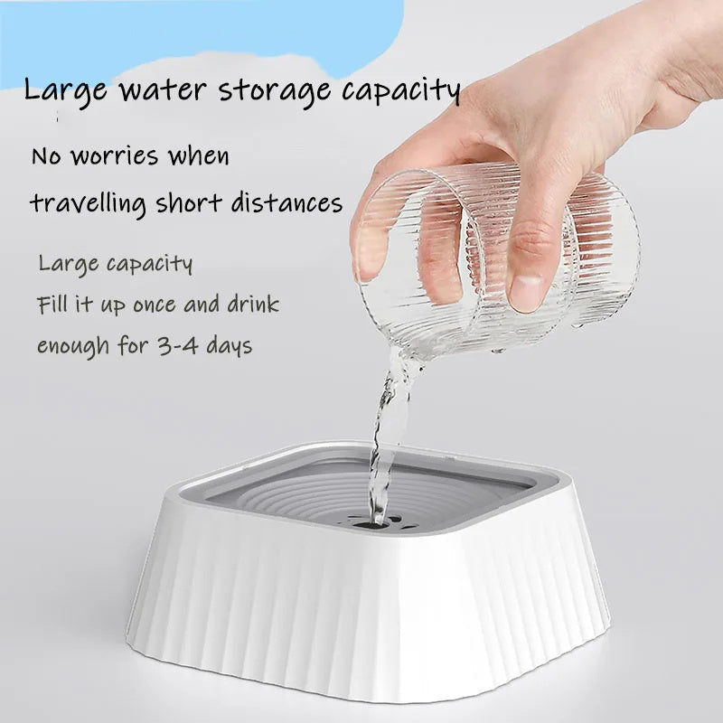 Pets Dog Cat Bowl Floating Bowl Water Drinker Not Wet Mouth Splash