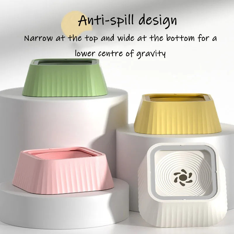 Pets Dog Cat Bowl Floating Bowl Water Drinker Not Wet Mouth Splash